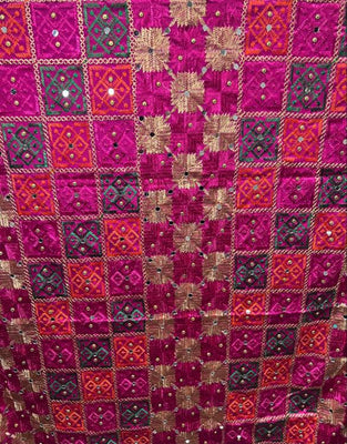 Pink Bliss Fulkari Chunni